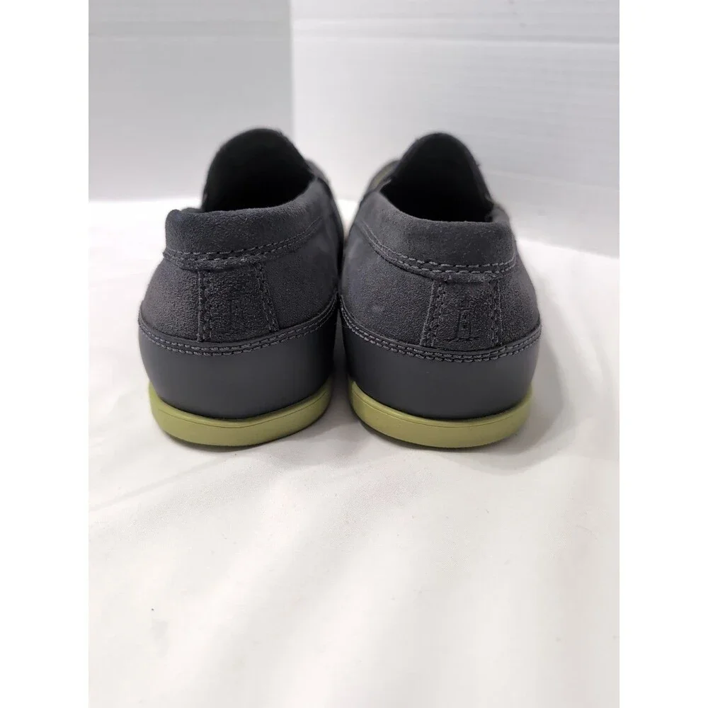 ROCKPORT TRU TECH shoes EASY CARE LEATHER MENS Size 10 LOAFER CASUAL Dark Gray